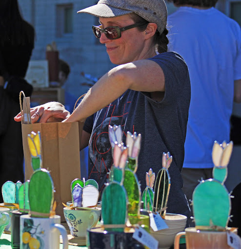 Local maker Alex Berger, a returning vendor at the market. Courtesy of #This is Tucson. 