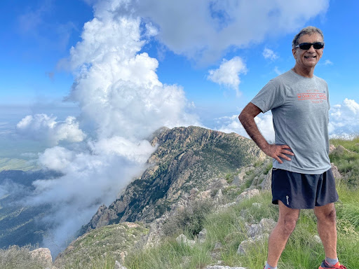 Professor Kamran Talatoff poses on Mount Wrightson. (Courtesy of Kamran Talatoff)
