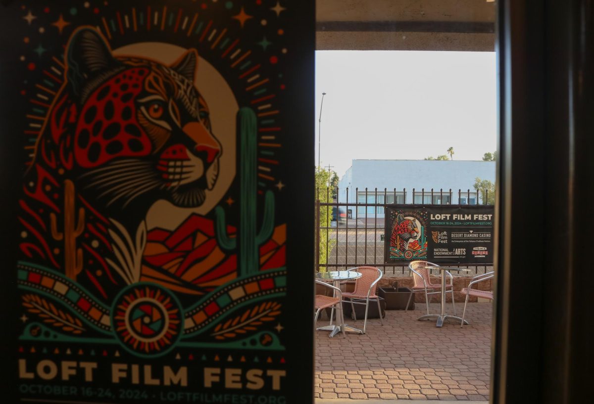 The Loft Cinema advertises its film fest on Oct. 3. The theatre is a nonprofit and is in the midst of renovation.