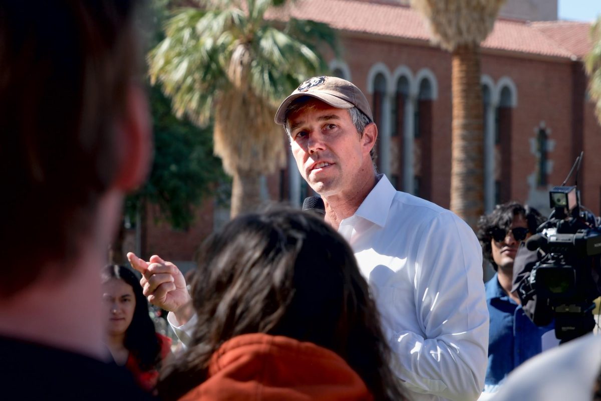 Beto O'Rourke speaks to students at the University of Arizona on Oct. 24. His speech focused on gen z voters.