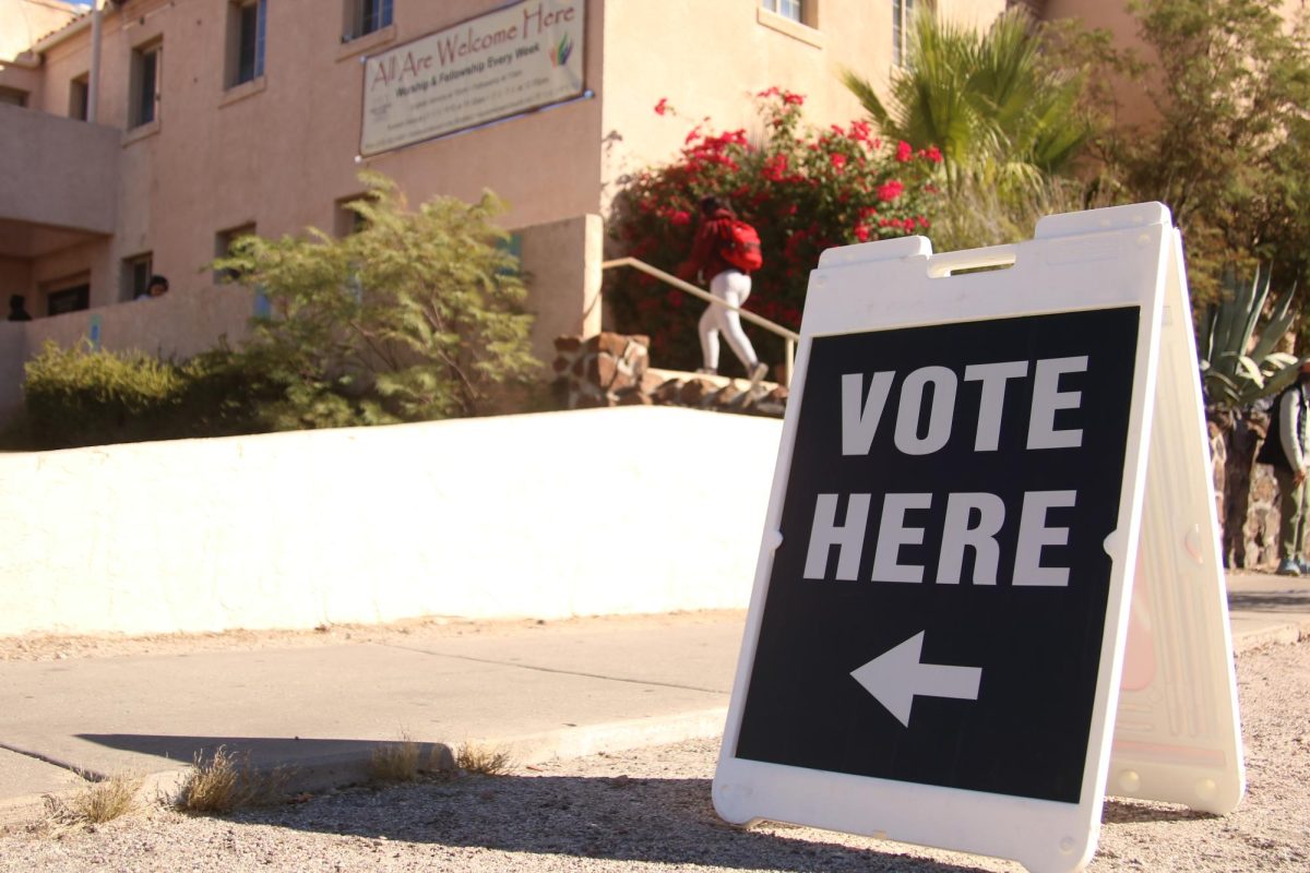 A student enters the polling station at First United Methodist Church on Nov. 5. Polls closed at 7 p.m. in Arizona.