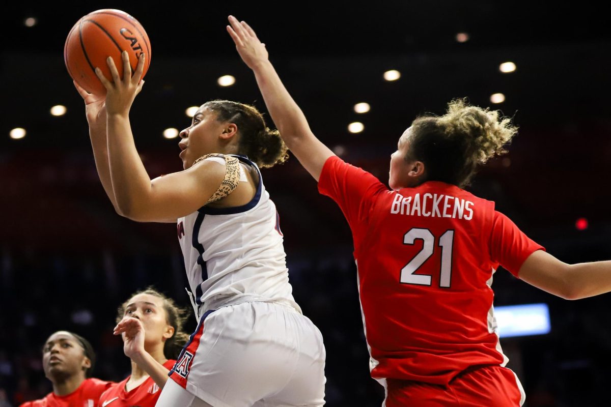 Freshman Lauryn Swann goes for a layup against UNLV in McKale Center on Nov. 12. Swann led the team in total points scored with 19.