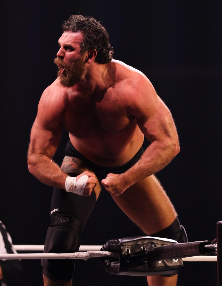 Jake Doyle celebrates a win in Arizona Financial Theater in Phoenix on Jan. 14.
Jake Doyle, formerly known as Jake Something, signed with AEW early in 2026 after a successful TNA run.