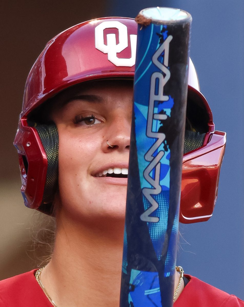 Allyssa Parker prepares to bat against Arizona at Rita Hillenbrand Stadium on Feb. 6.