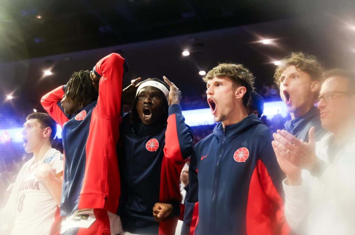 The Arizona bench reacts after a play against Iowa State in McKale Center on Mar. 2.