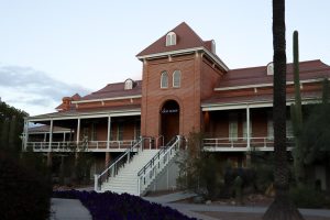 Shot of the entrance at the old main on the University of Arizona campus, on Feb. 20.