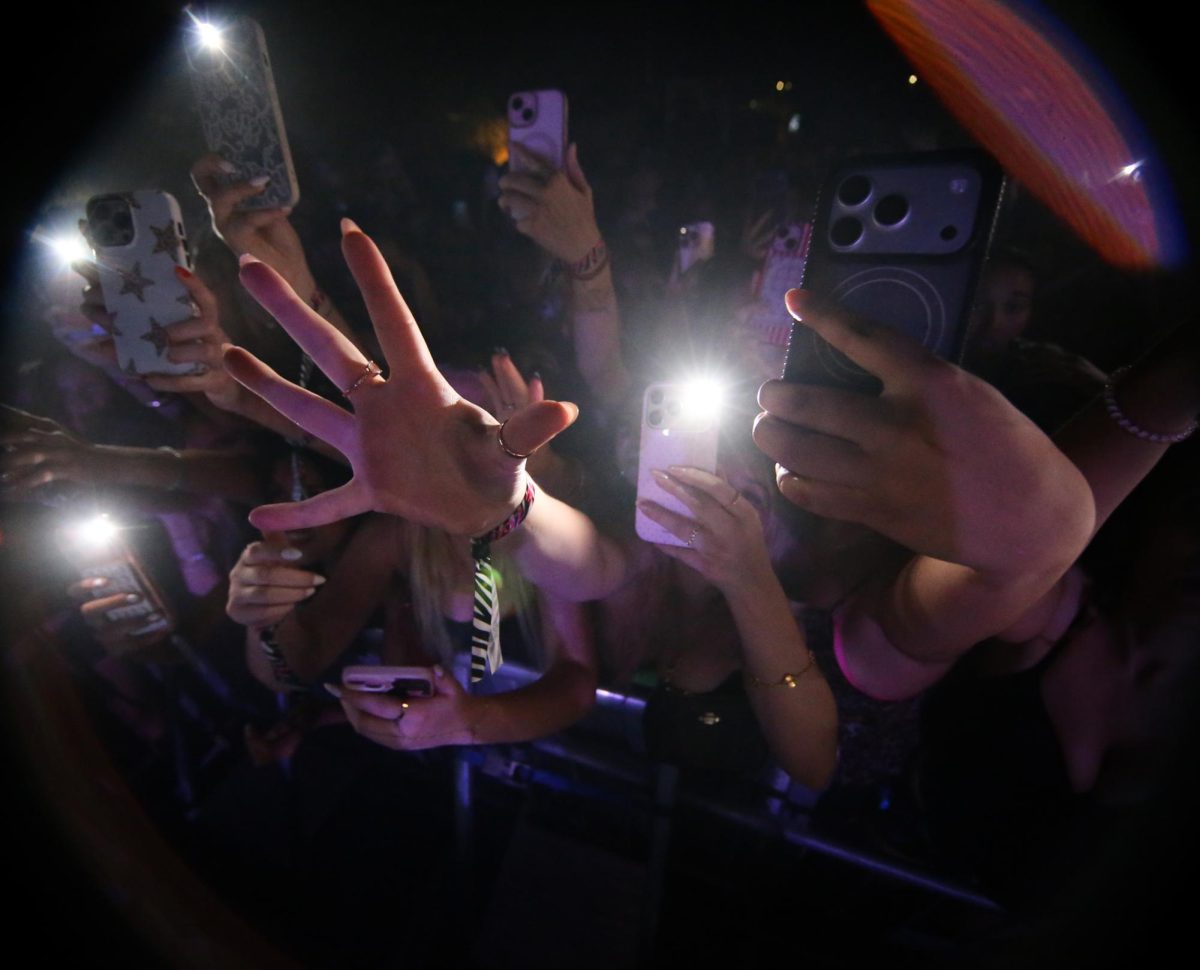 Fans clamor to touch Offset as he finishes up his show at the Rolling Loud One Big College Tour on Sept. 24.