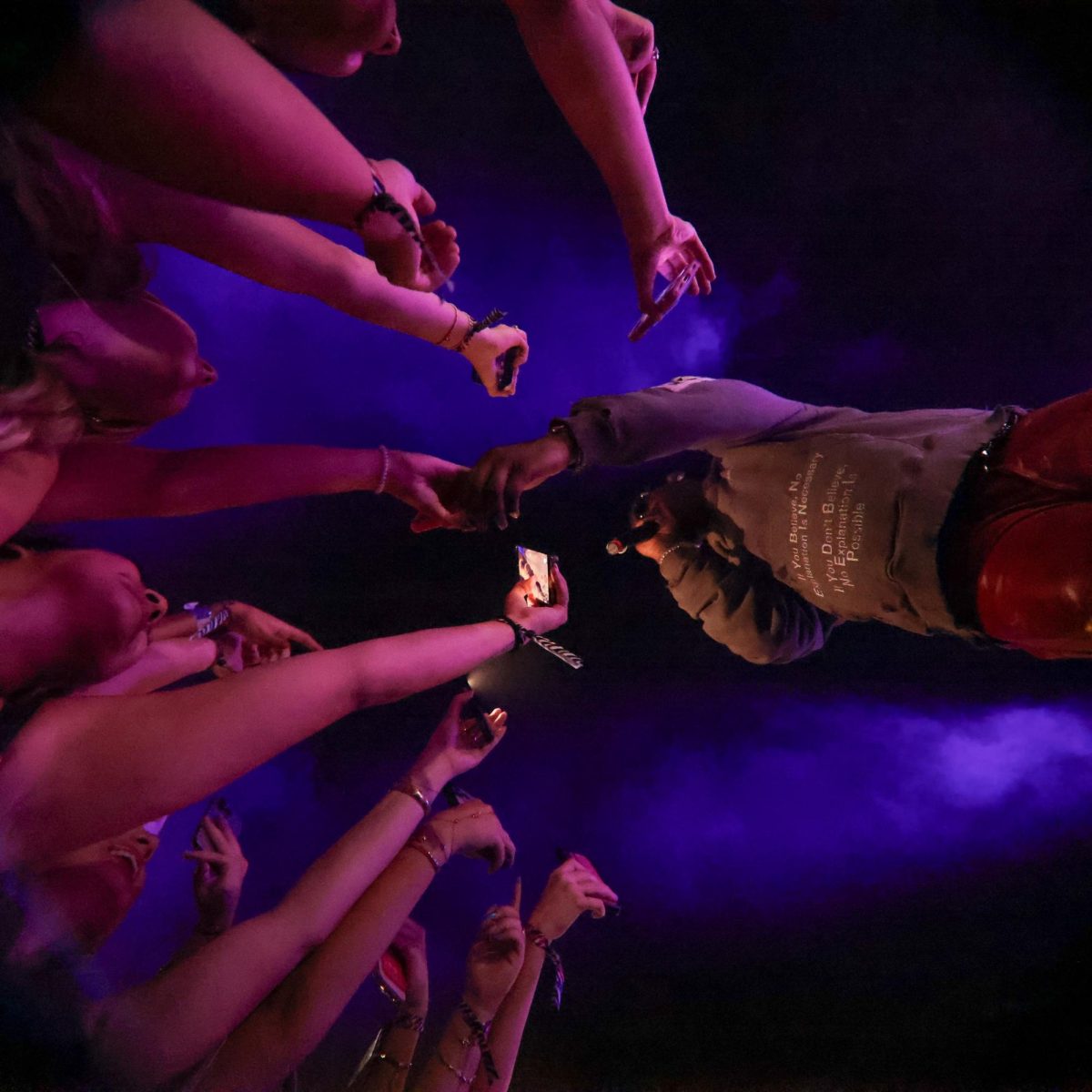 Offset gets close with the crowd at the Rolling Loud One Big College Tour on Sept. 24.