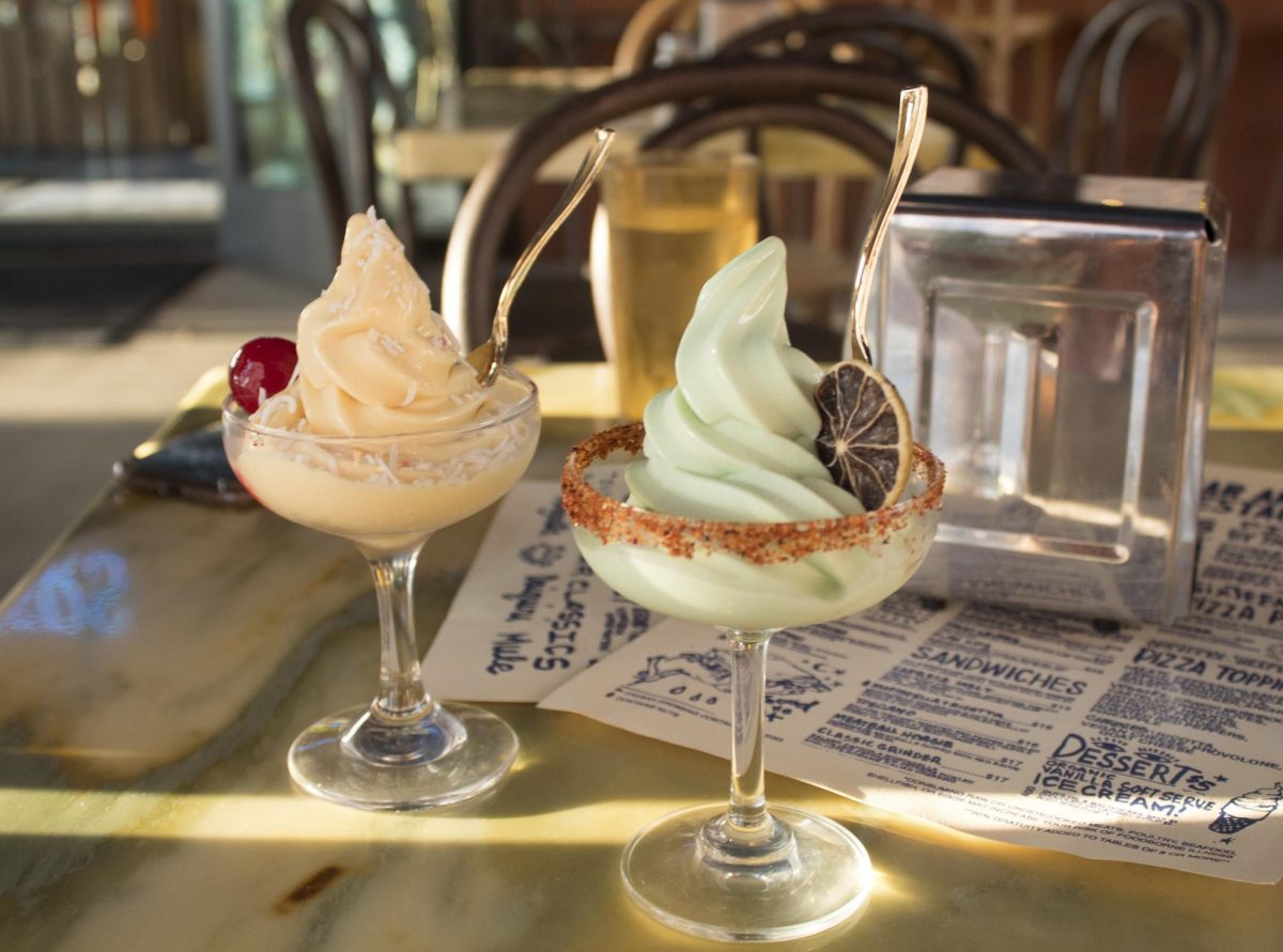 Two soft-serve cocktails from the bar Sisters, near 800 N Country Club Rd Ste 3170, on Sept 4. Sisters has gained popularity with their soft-serve alcoholic beverages.